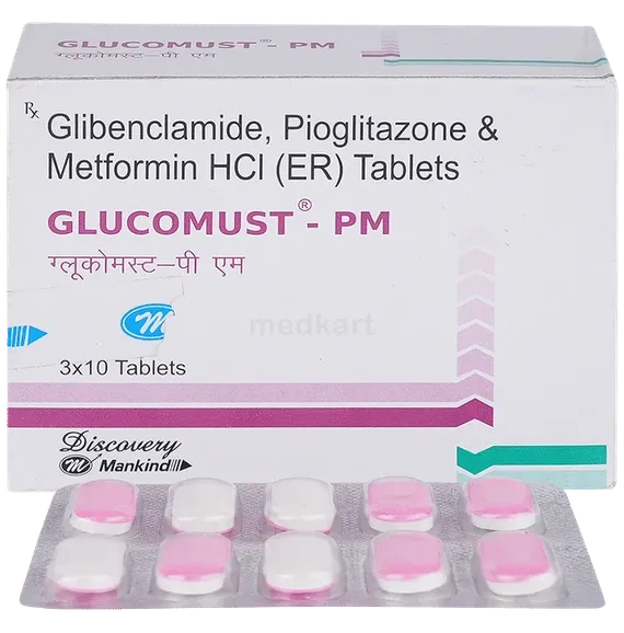 glucomust pm tablet 10's